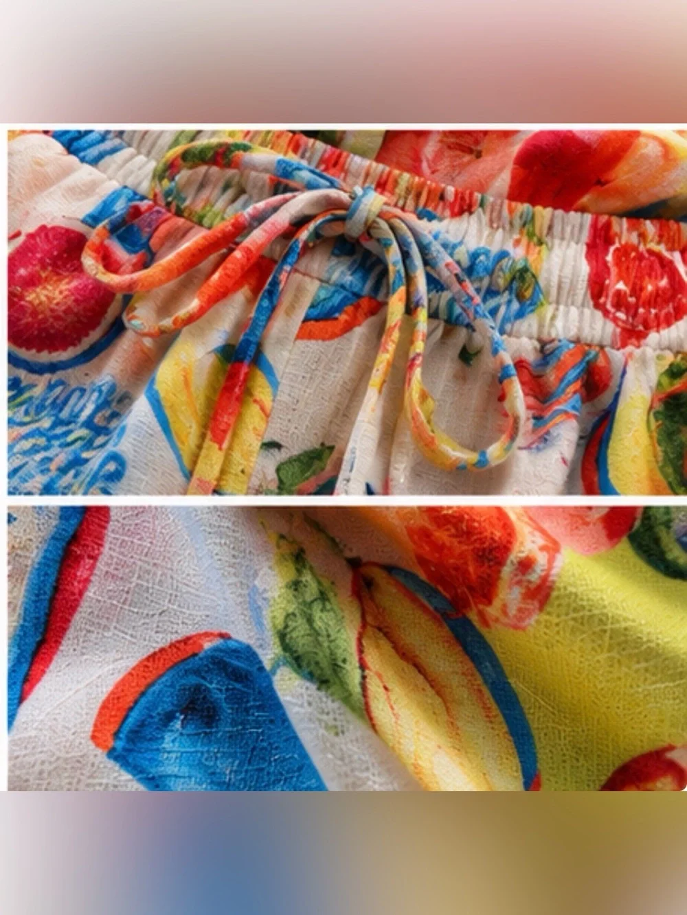 Endless Moon NWT Fruit Wine Print Shirt & Shorts Set Size Small Colorful Resort